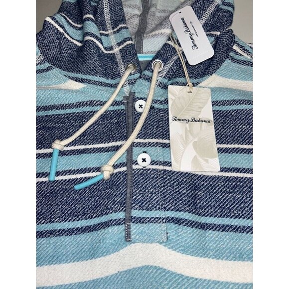 Tommy Bahama Men's Blue Horizon Baja Hoodie in Bering Blue Size Small - Picture 4 of 5